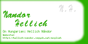 nandor hellich business card